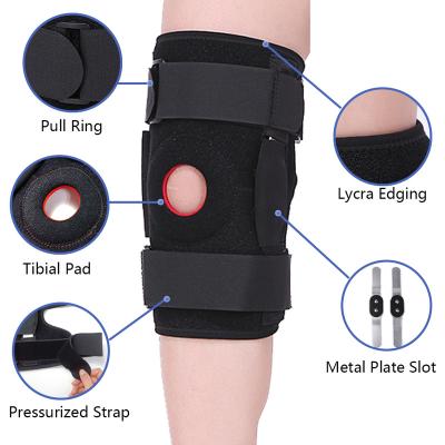 China Double Adjustable Breathable Detachable Knitted Elastic Nylon Knee Pressurization 3d Compression Sports Knee Brace With Belt for sale