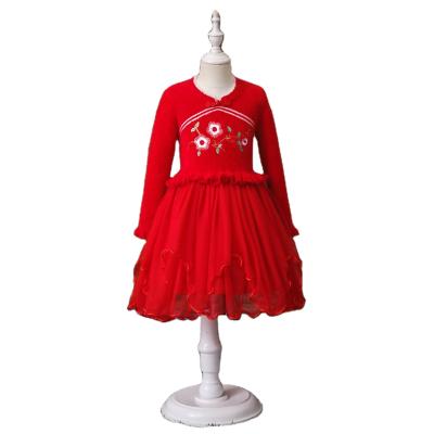 China Dry Cleaning Winter New Year's Girl's Dresses Big Thickened 6 Year Old Girl's Dress For Birthday Flower Girl Formal Dresses For Wedding for sale