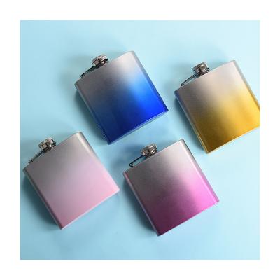 China Party Drinking Food Grade Painting Portable Stainless Steel Whiskey Custom Hip Flask for sale