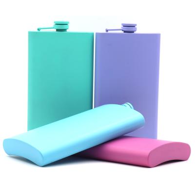 China CLASSIC fashion colorful 10oz custom color whiskey hip big premium flasks for woman for sale