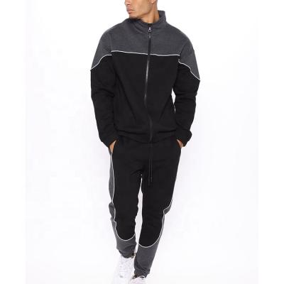 China 2021 Wholesale Breathable Zipper Pocket Autumn And Spring Long Sleeve Sweatsuit Solid Tracksuits For Men for sale