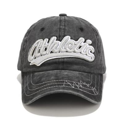 China JOINT Wholesales Hip Hop Customized 3D Hats Letter Washed Cotton Dad Baseball Cap Snapback Hat for sale