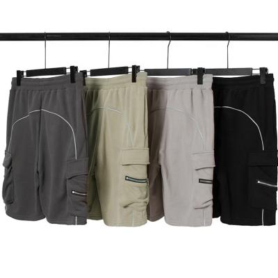 China 100%cotton Anti-wrinkle Sweat Gym Cargo Pants Wholesale High Quality Men's Reflective Shorts for sale