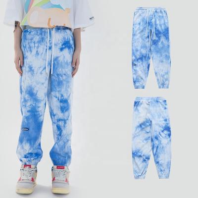 China Autumn New Pants Women High Quality Tie Dye Sweatpants Anti-wrinkle Women's Drawstring Patch for sale