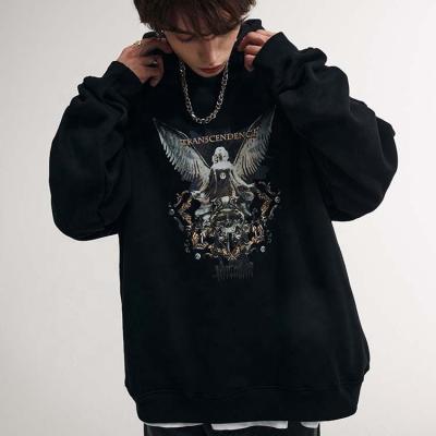 China Anti-wrinkle men's fitted sweatshirt 100% cotton OEM made custom printed oversized men's logo anime hoodie for sale