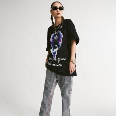 China 2021 summer custom Anti-wrinkle T-shirt women's fashion designer printing oversized t-shirt for women for sale