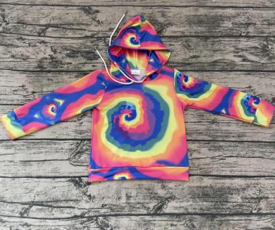 China 2020 new Anti-wrinkle kids girl hoodie long sleeve hot sale boutique tie-dye hoodies for sale