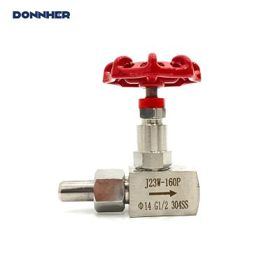 China 304 tesla stainless steel needle valve industrial high pressure flange needle valve DH-PP-100S stainless for sale