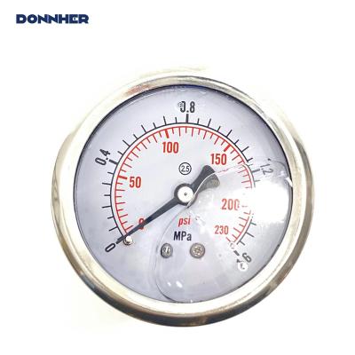 China China quality stainless steel shockproof liquid filling diaphragm hydraulic pressure gauge for sale DH-PG050 for sale