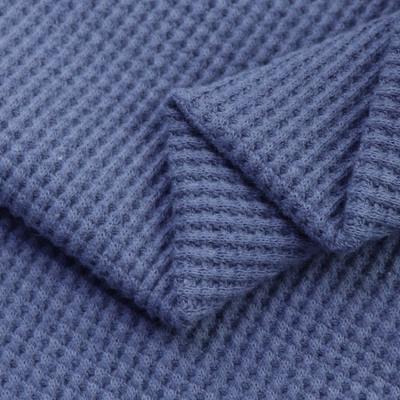 China Organic Plain Waffle Stretch Knitted 97% Organic Cotton 3% Spandex Fabric For T Shirt for sale