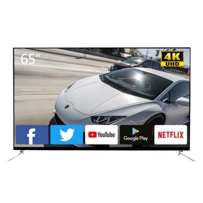 China Hotel TV 4K TV 65 Inch Uhd 65Inch Slim Edge Android Smart Led OEM 65In Frameless for sale