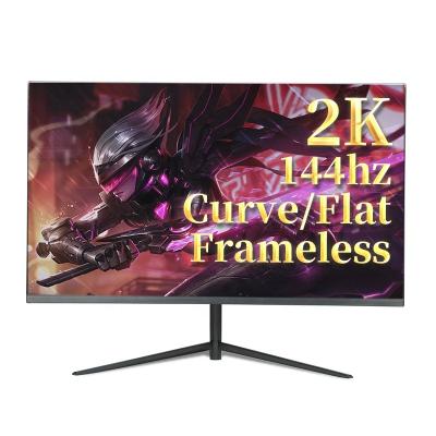 China Desktop Flat Curved PC Computor 27 24 Inch Games Led LCD Monitor 144hz for sale