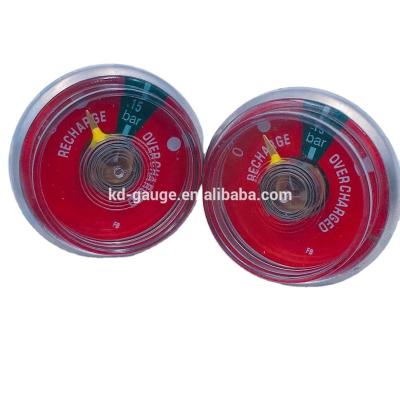 China Red Stainless Steel Pressure Gauge For Fire Extinguisher for sale