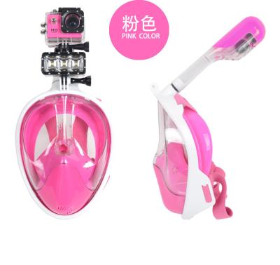 China Newest full face integrated snorkel mask with mount for adult and kids for sale