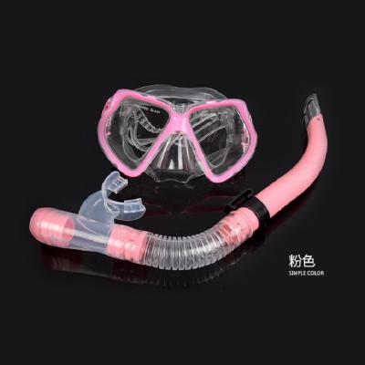 China Good quality pVC and templed glass scuba diving mask and snorkel set  snorkling gear set 5 color OEM accept for sale