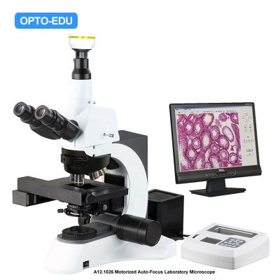 China OPTO-EDU A12.1026 1000x Trinocular Motorized Auto-focus Laboratory Biological Microscope A12.1026 for sale