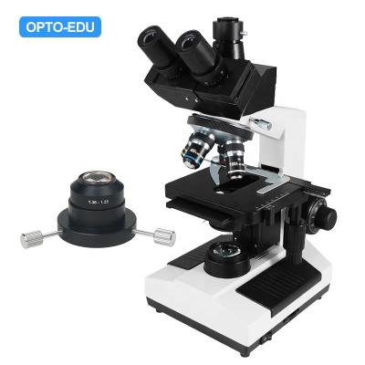 China OPTO-EDU A10.1007 40-1000x trinocular blood analysis dark field living microscope A10.1007 for sale