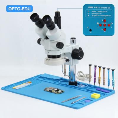 China Hot Selling OPTO-EDU A23.1503 High Definition Electronic Binocular Stereo Zoom Led Mobile Microscope Mikroba A23.1503 for sale