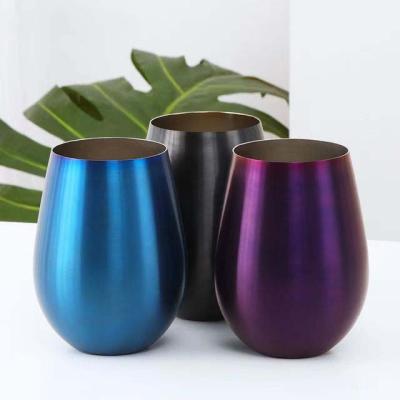 China New Classic/Postmodern Wholesale Reusable Wine Beer Mug Tumble Victory Stainless Steel Cup Mental Coffee Mug for sale