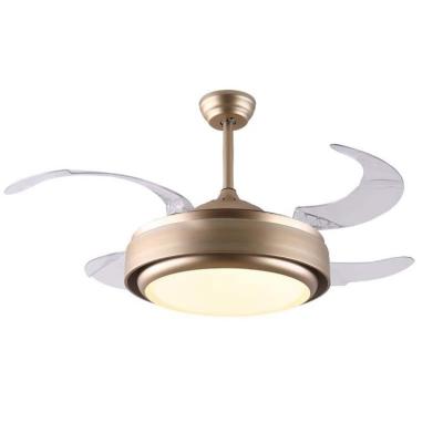 China Skin 3 In1 Fan Light 42 Inch 36w Modern Three-color Dimming Modern Led Ceiling Fan Light for sale