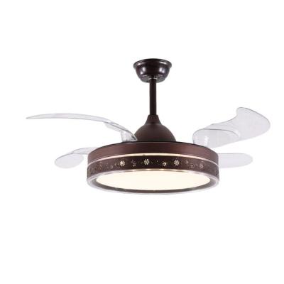 China Modern Invisible Blade Led Fan Light Decorative Modern Remote Ceiling Fan With Lights for sale