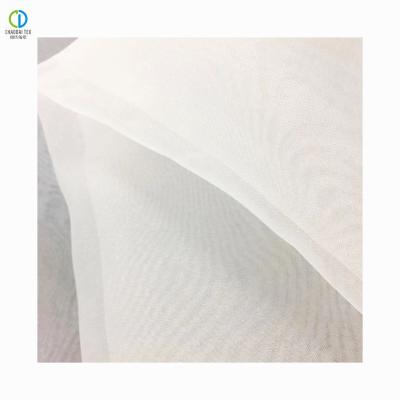 China Well-Textured Memory Organza 100%Recycled Polyester Chiffon Fabric For Dress Decoration for sale