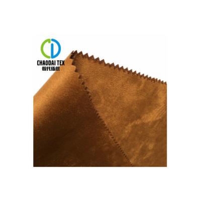 China Sustainable Woven RPET Microfiber Suede Fabric For Shoes for sale