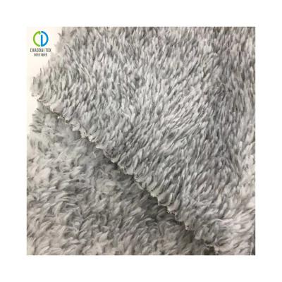 China Eco - Friendly Stretch Hairy Soft Fleece Recycled Polyester Fabric For Blankets Home Textile for sale