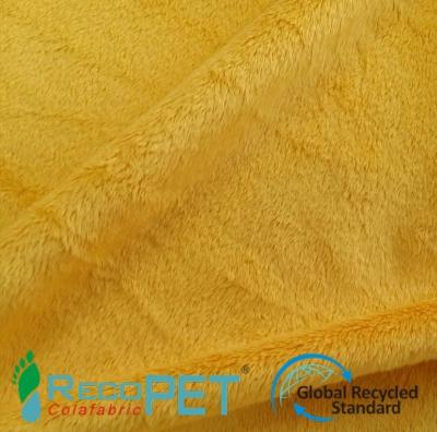 China Super Soft Warm Recycled Plastic Bottle Cloth rpet Short Plush Fabric for sale