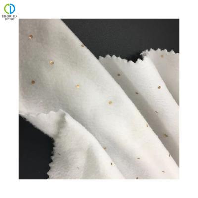 China QUICK DRY Hot Stamping Pure White Soft Recycled Polyester And Poly Fabric For Home Textile for sale