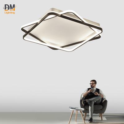 China Surface Mounted Hot New 2021 Modern Square Shape Home Hotel Bedroom Indoor Decorative Ultra Thin Ceiling Hanging Light Covers Ceiling Lamp for sale