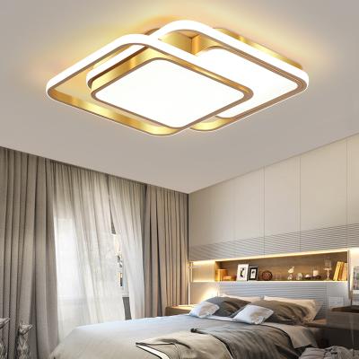 China Modern New Products Golden Color Acrylic LED Ceiling Lamp For Living Room Bedroom for sale