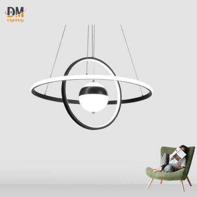 China Modern Gold Bubble Moon Ball Light Pendant Black Housing Led Hanging Lights For Kitchen Dining Room Restaurant for sale