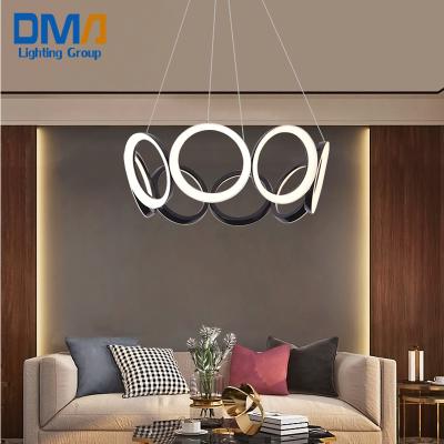 China Modern Modern Acrylic LED Lighting Circular Elegant Simplicity Hot Selling Stripe Ceiling Lamp Indoor Hotel, Living Room Champagne for sale