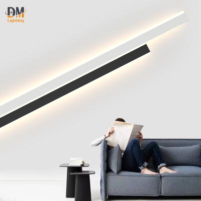 China Modern Minimalist Long Line Bedroom Bedside Hallway Aisle Staircase LED Strip Wall Lamp Modern Warm Background Wall Lamp for sale