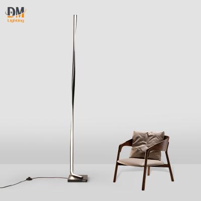 China Factory Modern Simple Design Chinese Residential Aluminum Bedroom Reading LED Hotel Floor Lamp for sale