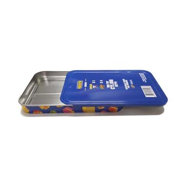 China Gift China Factory Rotary Tinplate Rectangular Biscuit Food Packaging for sale