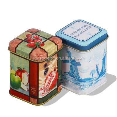 China Mini tea square tea tin box/tea storage box/custom small tea box for sale