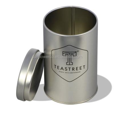 China Recyclable Round Metal Tin Tin Storage / Tea Can / Plug Lid Tea Canister for sale