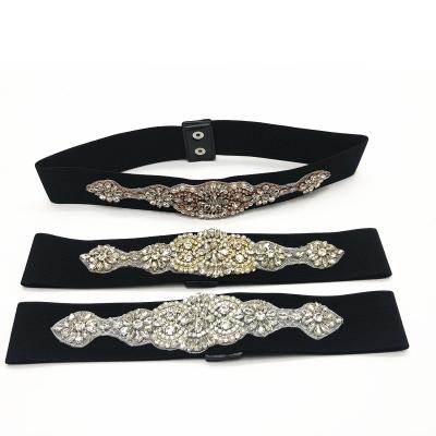 China Hot Sale Women's Jewelry Garment Accessories Wide Elastic Stretchy Waist Strap Belt for Dresses for sale