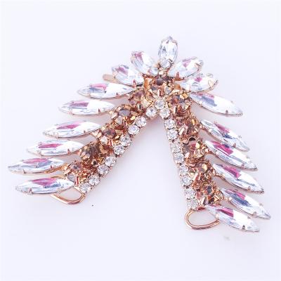 China Shoe Decoration Plant Sun Flower Ladies Wedding Bridal Silver Rhinestone Shoe Buckle Accessories Shoe Ornaments for sale