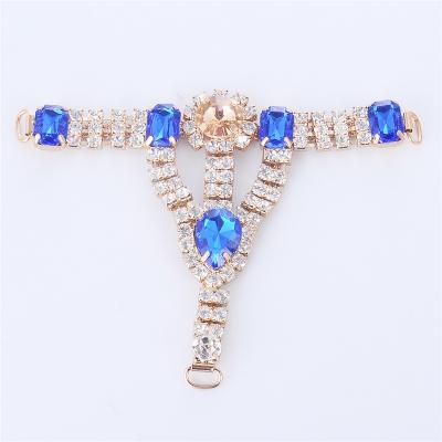 China Hot Sale Rhinestone Ornament Slipper Accessories Shoe Decoration Jewelry Buckle Sandal Chain For Women Shoe for sale