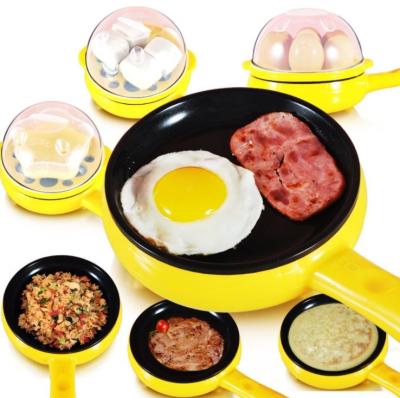 China Multifunction Household Mini Egg Omelette Pancakes Electric Fried Steak Frying Pan Non-Stick Boiled eggs boiler steamer Shut Off en venta