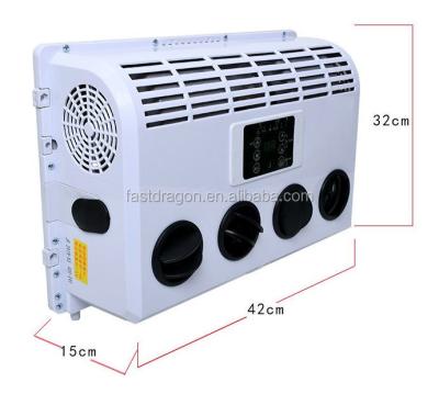 China Multifunction Heavy Truck 12v/24v electric DC air conditioner Vehicle engineering 12-24V Mini Car Air Conditioner Te koop