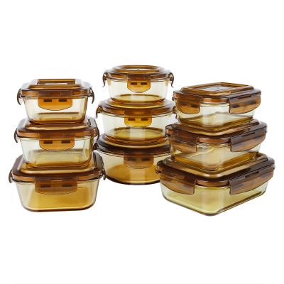 China Viable Glass Food Container Glass Containers For Food Storage Oven Microwave Safe for sale