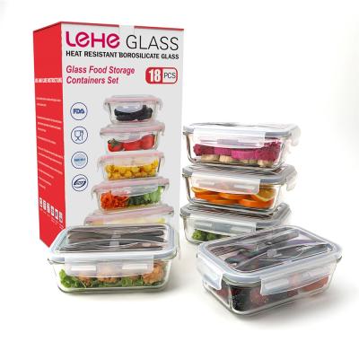 China High Quality Brand New Viable Glass Container Food Storage Glass Food Container for sale