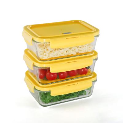 China BPA Free Kids Lunch Box Glass Food Storage Container Tiffin Box Microwavable for sale