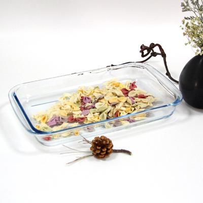 China Multi-Function Viable Glass Oven Glass Bakeware Safe Glass Baking Tray for sale