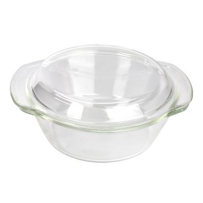 China Sustainable Multifunctional Transparent Clear Glass Cooking Hot Pot Cooking Pot With Glass Lid for sale