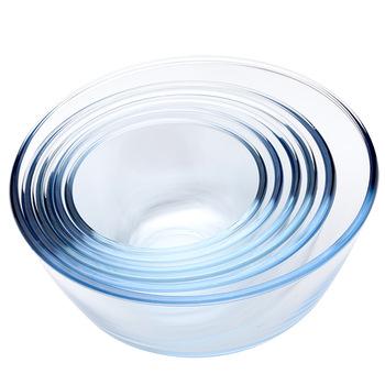 China Top 2020 new arrival fashionable borosilicate glass salad bowl with lid pp glass mixing bowl for sale